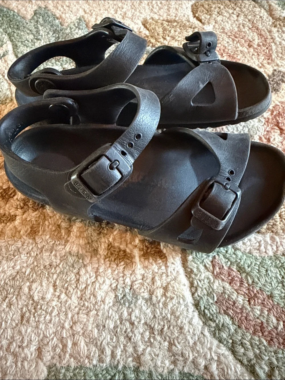 Birkenstock Kids Black Two-Buckle Back-Strap Sandals